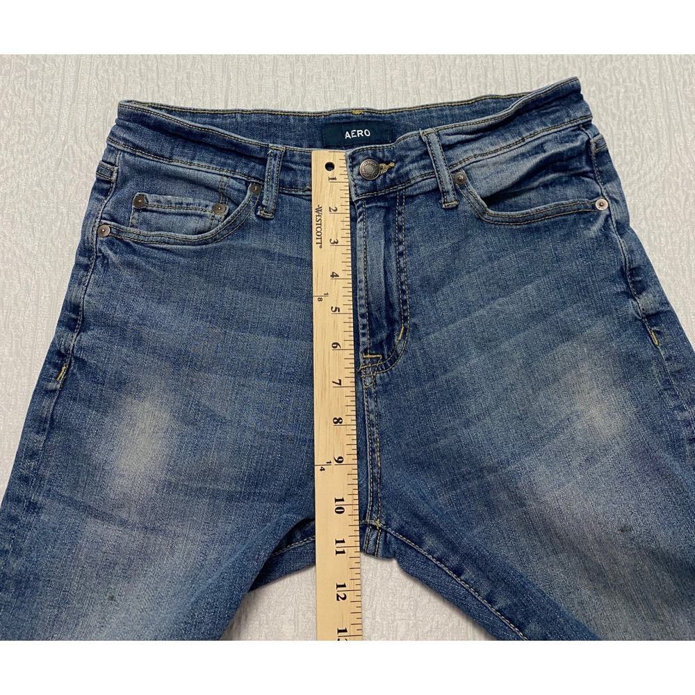 Aero Athletic Skinny Jeans Men's 28x30 Blue‎ Denim Stretch Made in Pakistan - Picture 9 of 11